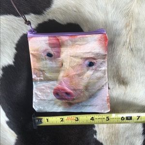 3/$12🔥Upcycled feed sack zipper coin purse/ pouch